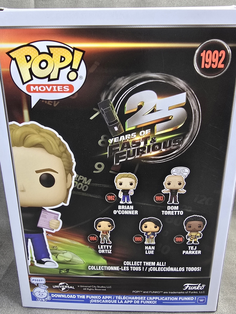 Funko Pop! Vinyl:  Brian O’Conner Funko #1992 (Nib) With Pop Protector - Picture 7 of 7